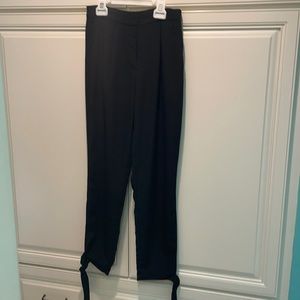 Mustard seed black pants with tie bottom